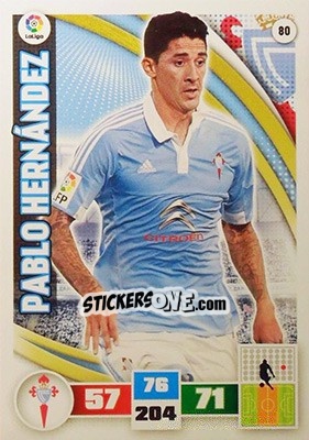 Sticker Pablo Hernández - Liga BBVA 2015-2016. Adrenalyn XL n. 80 - Panini