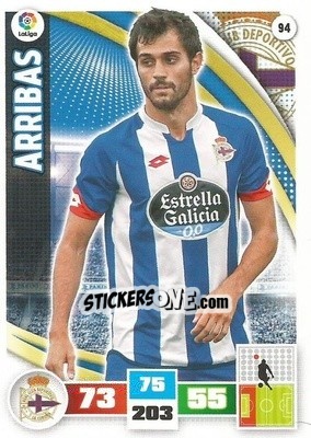 Sticker Arribas - Liga BBVA 2015-2016. Adrenalyn XL n. 94 - Panini