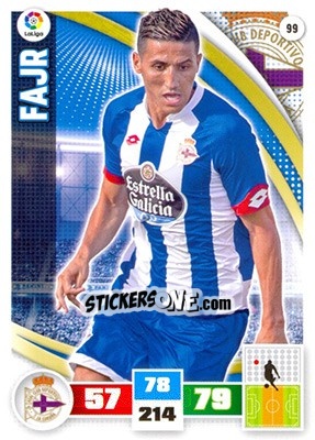 Sticker Fajr - Liga BBVA 2015-2016. Adrenalyn XL n. 99 - Panini
