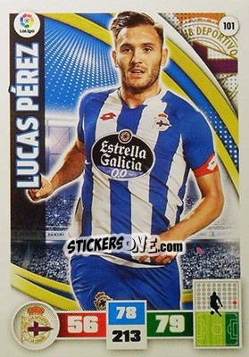 Sticker Lúcas Pérez - Liga BBVA 2015-2016. Adrenalyn XL n. 101 - Panini