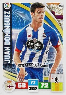 Sticker Juan Domínguez - Liga BBVA 2015-2016. Adrenalyn XL n. 106 - Panini