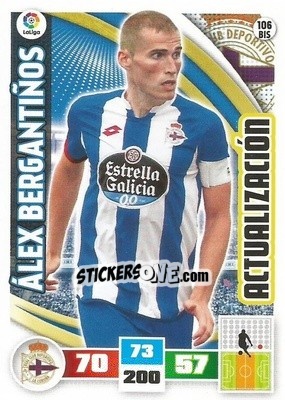 Sticker Alex Bergantiños - Liga BBVA 2015-2016. Adrenalyn XL n. 106bis - Panini