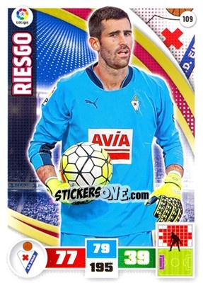 Sticker Asier Riesgo - Liga BBVA 2015-2016. Adrenalyn XL - Panini