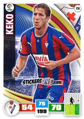 Sticker Keko - Liga BBVA 2015-2016. Adrenalyn XL n. 118 - Panini