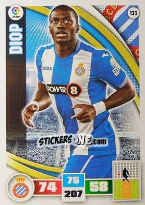 Sticker Diop - Liga BBVA 2015-2016. Adrenalyn XL n. 133 - Panini