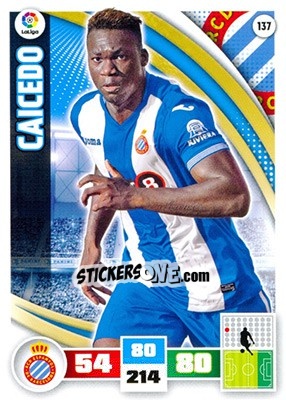Sticker Felipe Caicedo - Liga BBVA 2015-2016. Adrenalyn XL n. 137 - Panini