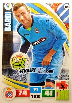 Sticker Bardi - Liga BBVA 2015-2016. Adrenalyn XL n. 138 - Panini