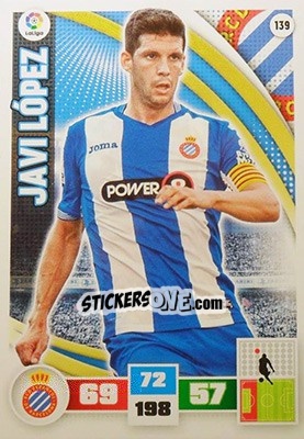 Sticker Javi López - Liga BBVA 2015-2016. Adrenalyn XL n. 139 - Panini
