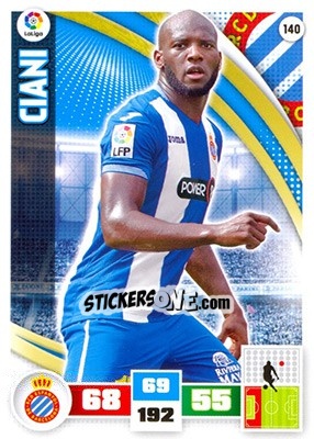 Sticker Ciani - Liga BBVA 2015-2016. Adrenalyn XL n. 140 - Panini