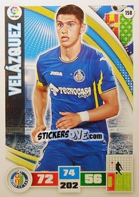 Cromo Velázquez - Liga BBVA 2015-2016. Adrenalyn XL n. 158 - Panini