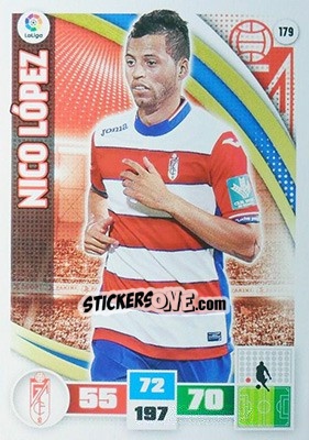 Cromo Nico López - Liga BBVA 2015-2016. Adrenalyn XL - Panini