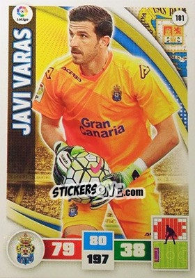 Sticker Javi Varas - Liga BBVA 2015-2016. Adrenalyn XL n. 181 - Panini