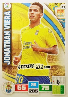 Sticker Jonathan Viera - Liga BBVA 2015-2016. Adrenalyn XL n. 190 - Panini