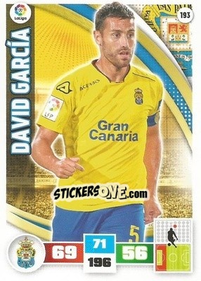 Cromo David García - Liga BBVA 2015-2016. Adrenalyn XL - Panini