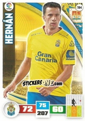 Figurina Hernán - Liga BBVA 2015-2016. Adrenalyn XL - Panini