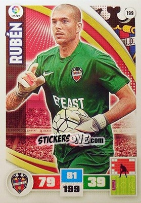 Cromo Rubén - Liga BBVA 2015-2016. Adrenalyn XL n. 199 - Panini