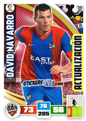 Sticker David Navarro - Liga BBVA 2015-2016. Adrenalyn XL n. 202bis - Panini