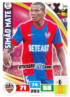 Sticker Simao Mate - Liga BBVA 2015-2016. Adrenalyn XL n. 204 - Panini