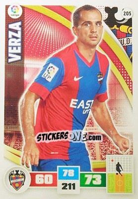 Cromo Verza - Liga BBVA 2015-2016. Adrenalyn XL n. 205 - Panini