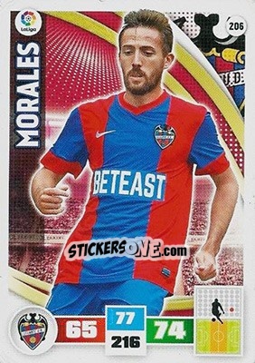 Sticker Morales - Liga BBVA 2015-2016. Adrenalyn XL n. 206 - Panini