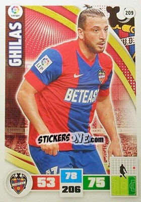 Sticker Ghilas - Liga BBVA 2015-2016. Adrenalyn XL n. 209 - Panini