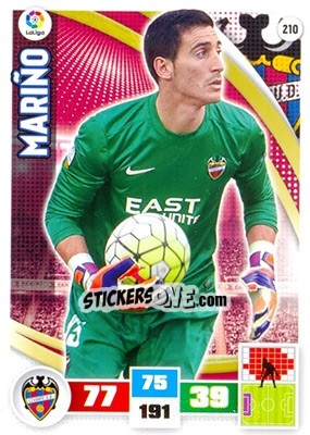 Sticker Mariño - Liga BBVA 2015-2016. Adrenalyn XL n. 210 - Panini