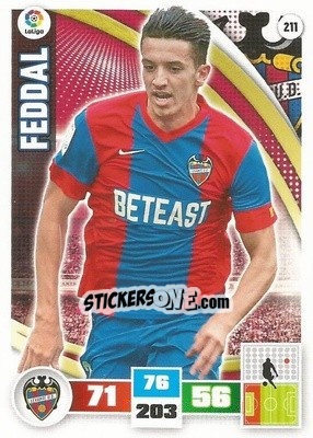 Sticker Feddal - Liga BBVA 2015-2016. Adrenalyn XL n. 211 - Panini
