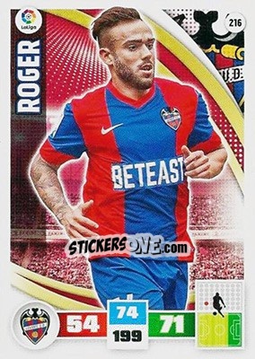 Sticker Roger - Liga BBVA 2015-2016. Adrenalyn XL n. 216 - Panini