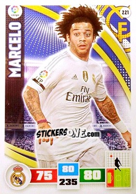 Sticker Marcelo - Liga BBVA 2015-2016. Adrenalyn XL n. 221 - Panini