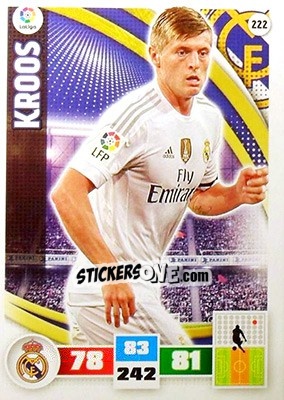 Sticker Kroos - Liga BBVA 2015-2016. Adrenalyn XL n. 222 - Panini