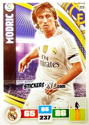 Sticker Modric - Liga BBVA 2015-2016. Adrenalyn XL n. 223 - Panini