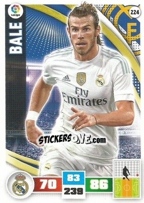 Sticker Bale - Liga BBVA 2015-2016. Adrenalyn XL n. 224 - Panini