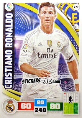 Sticker Cristiano Ronaldo - Liga BBVA 2015-2016. Adrenalyn XL n. 227 - Panini