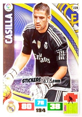 Sticker Casilla - Liga BBVA 2015-2016. Adrenalyn XL n. 228 - Panini