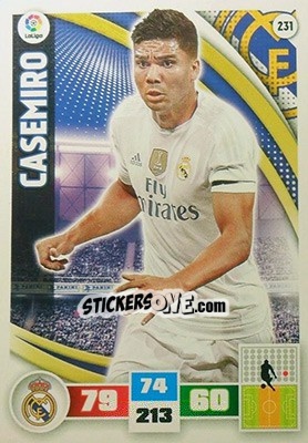 Sticker Casemiro - Liga BBVA 2015-2016. Adrenalyn XL n. 231 - Panini