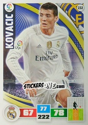 Sticker Kovacic - Liga BBVA 2015-2016. Adrenalyn XL n. 232 - Panini