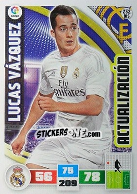Sticker Lucas Vázquez - Liga BBVA 2015-2016. Adrenalyn XL - Panini