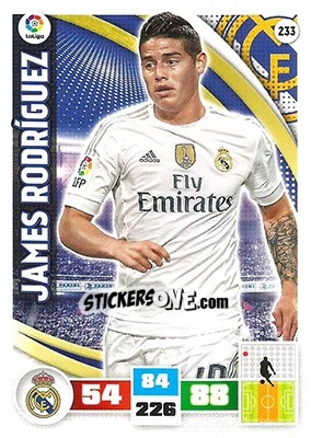 Sticker James Rodríguez - Liga BBVA 2015-2016. Adrenalyn XL n. 233 - Panini