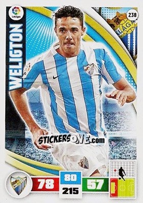 Sticker Weligton - Liga BBVA 2015-2016. Adrenalyn XL n. 238 - Panini