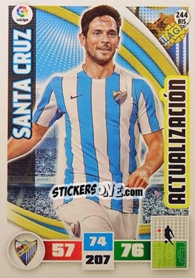 Sticker Roque Santa Cruz - Liga BBVA 2015-2016. Adrenalyn XL n. 244bis - Panini