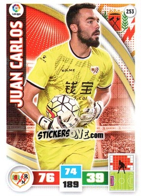 Sticker Juan Carlos - Liga BBVA 2015-2016. Adrenalyn XL n. 253 - Panini