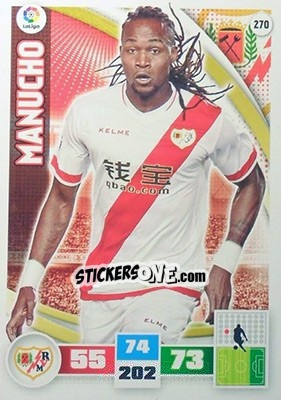 Sticker Manucho - Liga BBVA 2015-2016. Adrenalyn XL n. 270 - Panini