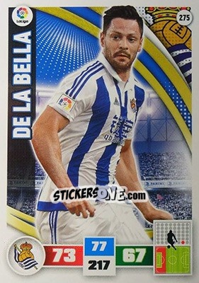 Sticker De la Bella - Liga BBVA 2015-2016. Adrenalyn XL n. 275 - Panini