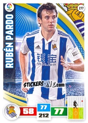 Sticker Rubén Pardo - Liga BBVA 2015-2016. Adrenalyn XL n. 277 - Panini
