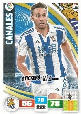 Sticker Canales - Liga BBVA 2015-2016. Adrenalyn XL n. 278 - Panini