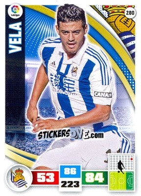 Sticker Carlos Vela - Liga BBVA 2015-2016. Adrenalyn XL n. 280 - Panini