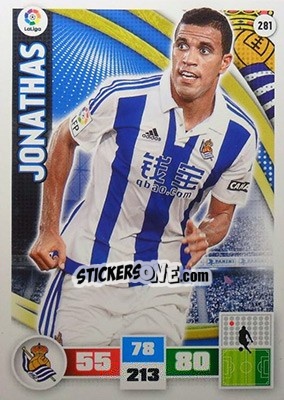 Sticker Jonathas - Liga BBVA 2015-2016. Adrenalyn XL n. 281 - Panini
