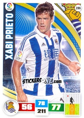 Cromo Xabi Prieto - Liga BBVA 2015-2016. Adrenalyn XL n. 286 - Panini