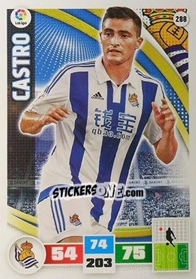 Sticker Castro - Liga BBVA 2015-2016. Adrenalyn XL n. 288 - Panini