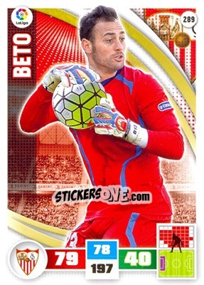 Sticker Beto - Liga BBVA 2015-2016. Adrenalyn XL n. 289 - Panini